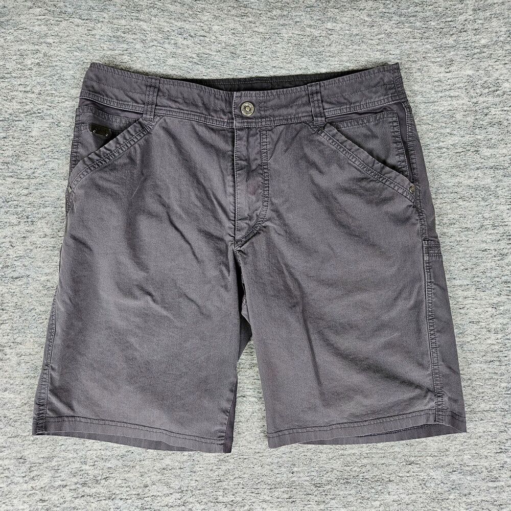Kuhl Radikl Shorts Men’s 34 Dark Grey 10" Outdoors Performance Stretch Trail